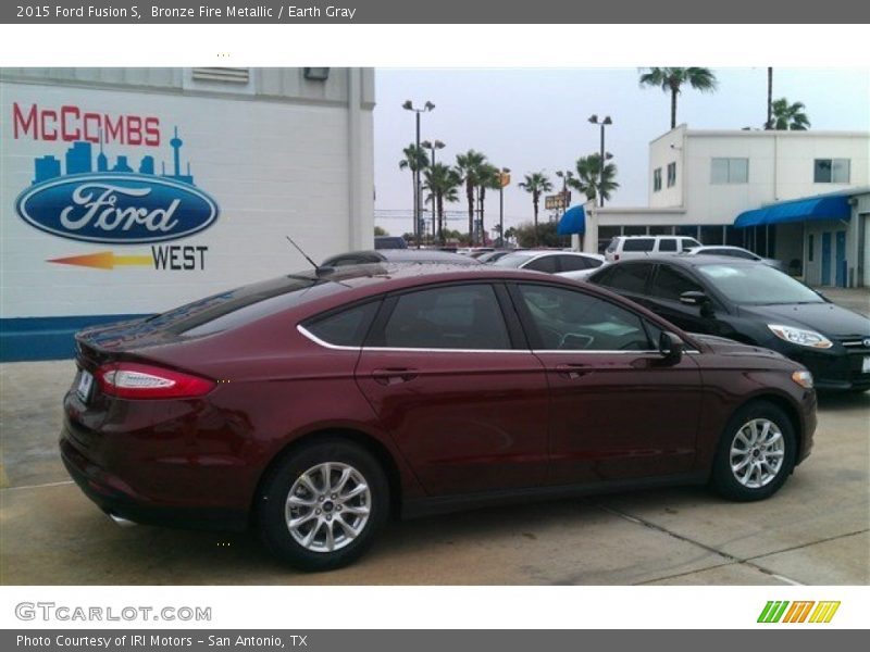 Bronze Fire Metallic / Earth Gray 2015 Ford Fusion S