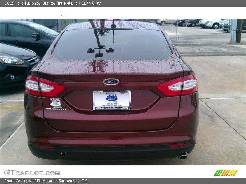 Bronze Fire Metallic / Earth Gray 2015 Ford Fusion S