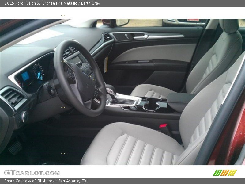 Bronze Fire Metallic / Earth Gray 2015 Ford Fusion S