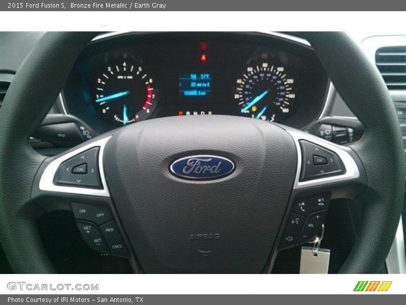 Bronze Fire Metallic / Earth Gray 2015 Ford Fusion S