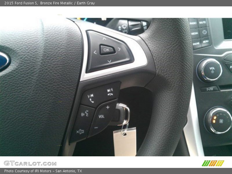 Bronze Fire Metallic / Earth Gray 2015 Ford Fusion S