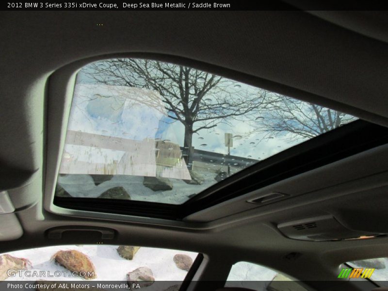 Deep Sea Blue Metallic / Saddle Brown 2012 BMW 3 Series 335i xDrive Coupe