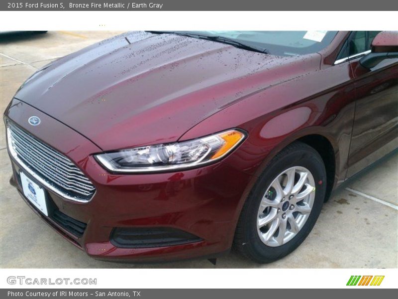 Bronze Fire Metallic / Earth Gray 2015 Ford Fusion S