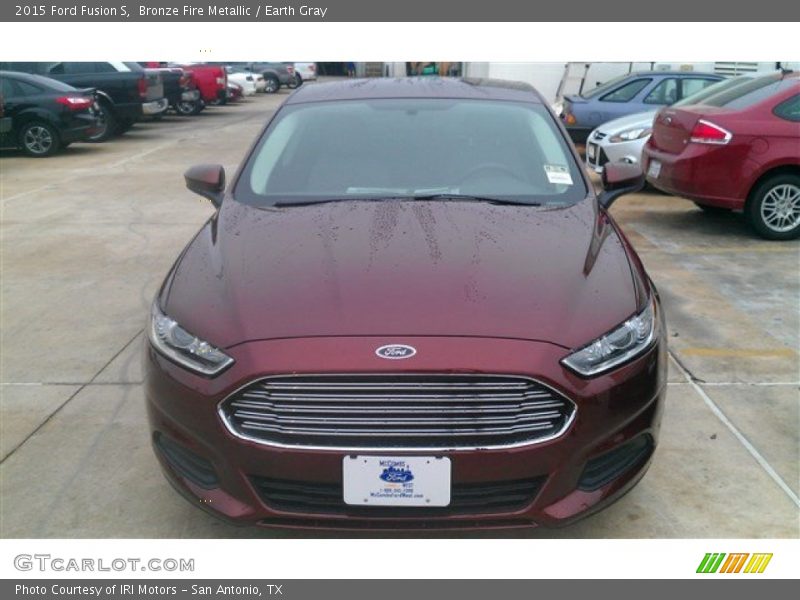 Bronze Fire Metallic / Earth Gray 2015 Ford Fusion S