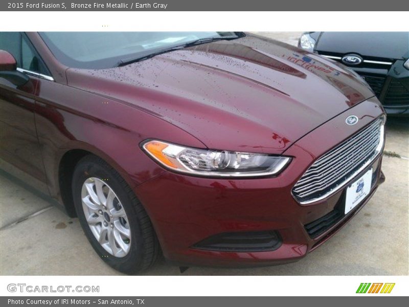 Bronze Fire Metallic / Earth Gray 2015 Ford Fusion S