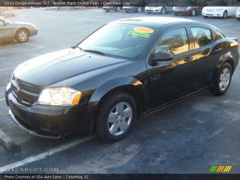 Brilliant Black Crystal Pearl / Dark Slate Gray 2010 Dodge Avenger SXT