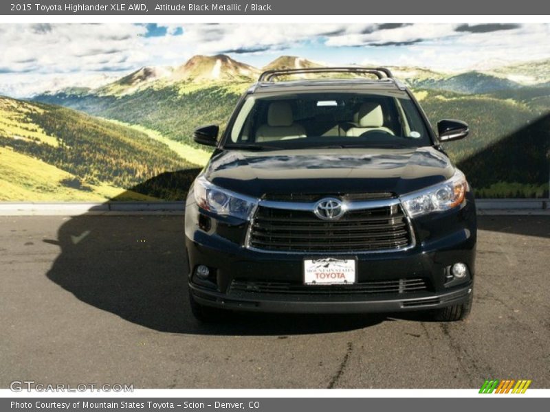 Attitude Black Metallic / Black 2015 Toyota Highlander XLE AWD