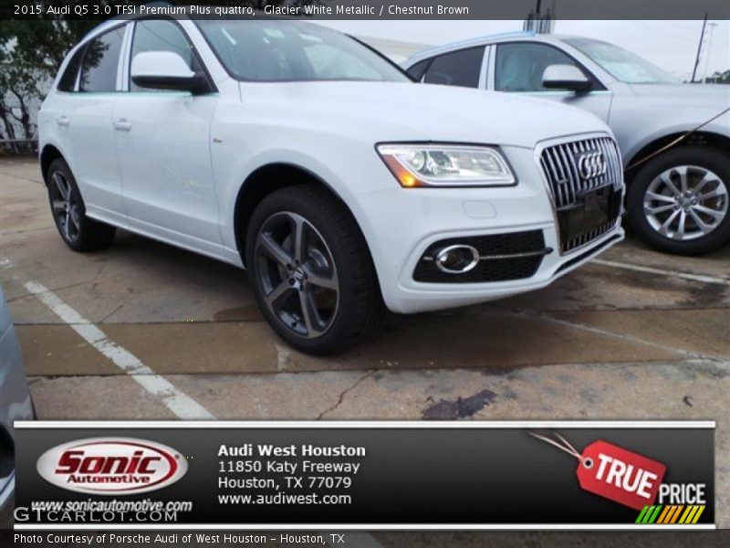 Glacier White Metallic / Chestnut Brown 2015 Audi Q5 3.0 TFSI Premium Plus quattro