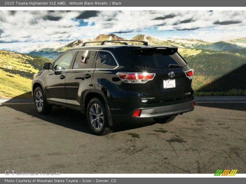Attitude Black Metallic / Black 2015 Toyota Highlander XLE AWD