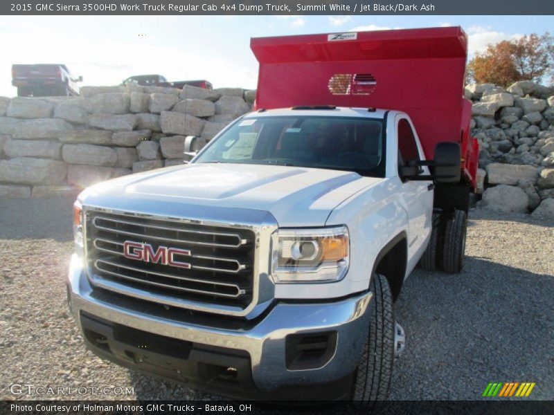 Summit White / Jet Black/Dark Ash 2015 GMC Sierra 3500HD Work Truck Regular Cab 4x4 Dump Truck