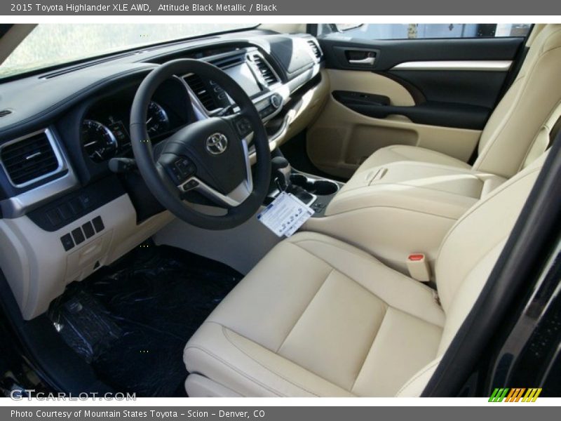 Attitude Black Metallic / Black 2015 Toyota Highlander XLE AWD