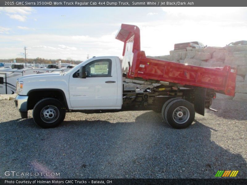 Summit White / Jet Black/Dark Ash 2015 GMC Sierra 3500HD Work Truck Regular Cab 4x4 Dump Truck
