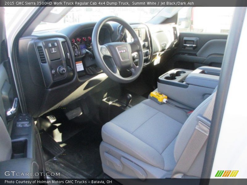 Summit White / Jet Black/Dark Ash 2015 GMC Sierra 3500HD Work Truck Regular Cab 4x4 Dump Truck