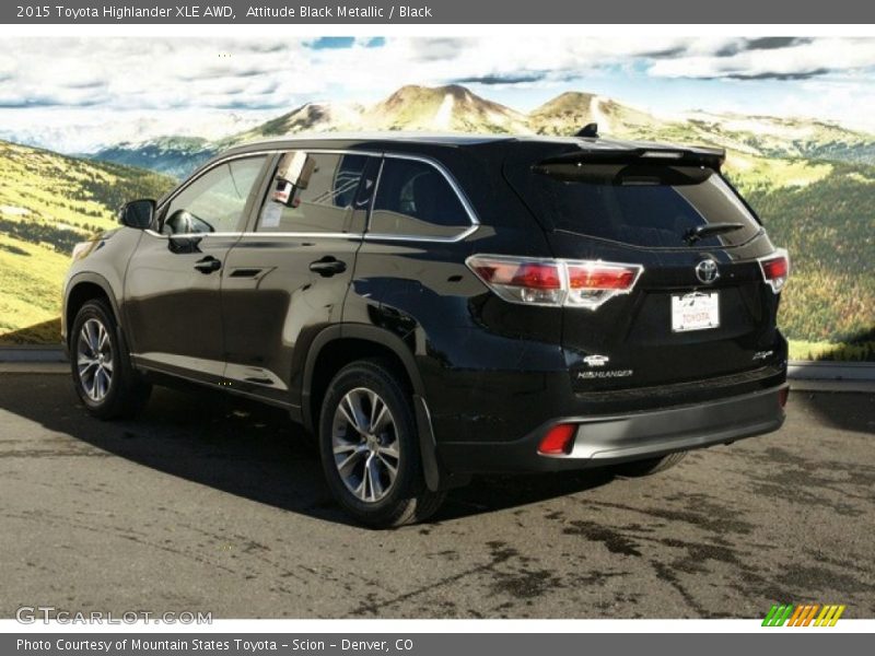 Attitude Black Metallic / Black 2015 Toyota Highlander XLE AWD