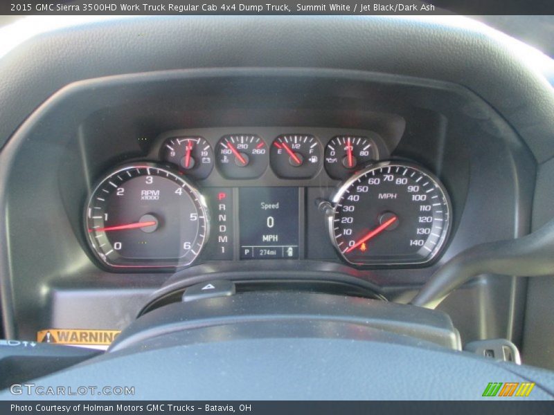 Summit White / Jet Black/Dark Ash 2015 GMC Sierra 3500HD Work Truck Regular Cab 4x4 Dump Truck