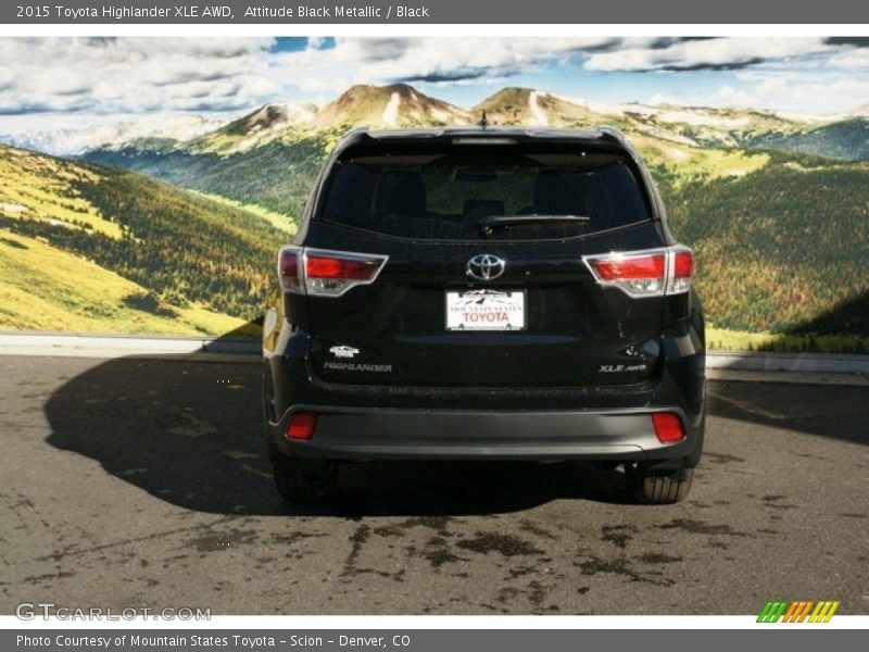 Attitude Black Metallic / Black 2015 Toyota Highlander XLE AWD