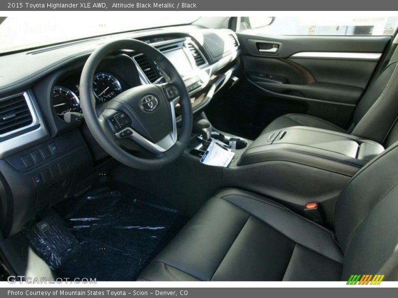 Attitude Black Metallic / Black 2015 Toyota Highlander XLE AWD