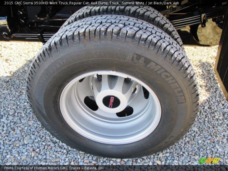 Summit White / Jet Black/Dark Ash 2015 GMC Sierra 3500HD Work Truck Regular Cab 4x4 Dump Truck