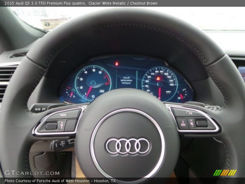 Glacier White Metallic / Chestnut Brown 2015 Audi Q5 3.0 TFSI Premium Plus quattro