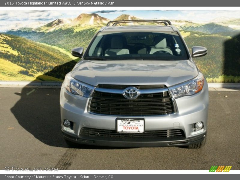 Silver Sky Metallic / Ash 2015 Toyota Highlander Limited AWD