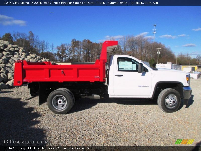 Summit White / Jet Black/Dark Ash 2015 GMC Sierra 3500HD Work Truck Regular Cab 4x4 Dump Truck
