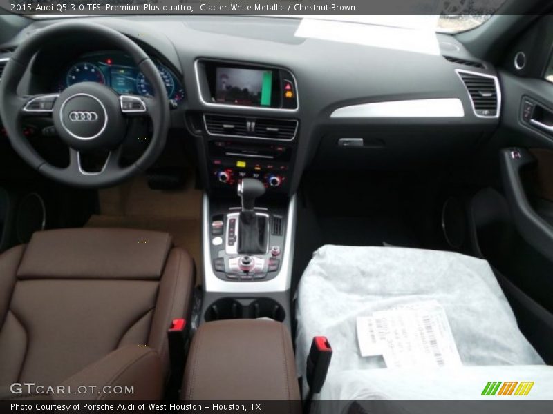 Glacier White Metallic / Chestnut Brown 2015 Audi Q5 3.0 TFSI Premium Plus quattro