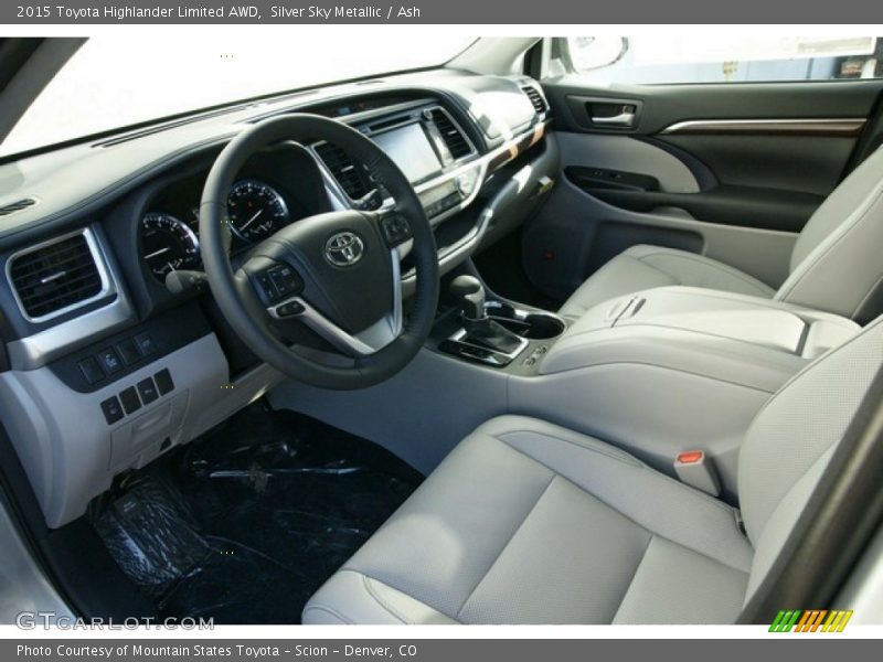 Silver Sky Metallic / Ash 2015 Toyota Highlander Limited AWD