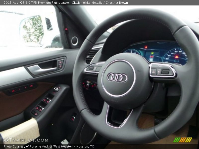 Glacier White Metallic / Chestnut Brown 2015 Audi Q5 3.0 TFSI Premium Plus quattro