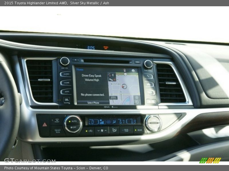 Silver Sky Metallic / Ash 2015 Toyota Highlander Limited AWD