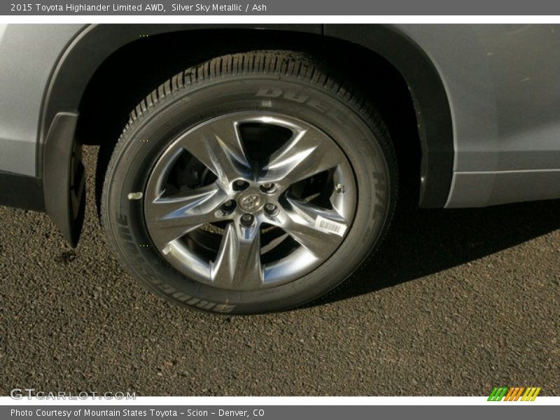 Silver Sky Metallic / Ash 2015 Toyota Highlander Limited AWD