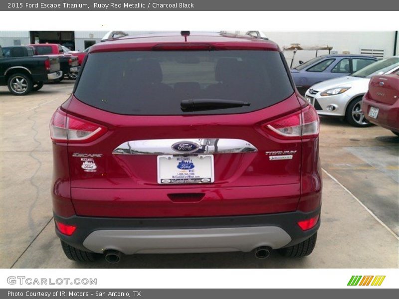 Ruby Red Metallic / Charcoal Black 2015 Ford Escape Titanium