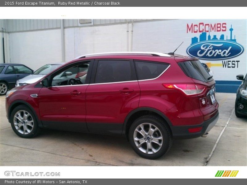 Ruby Red Metallic / Charcoal Black 2015 Ford Escape Titanium