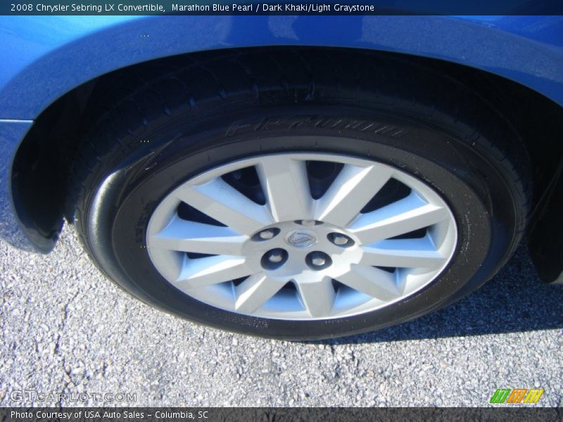 Marathon Blue Pearl / Dark Khaki/Light Graystone 2008 Chrysler Sebring LX Convertible