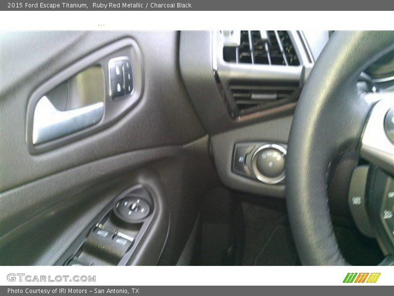 Ruby Red Metallic / Charcoal Black 2015 Ford Escape Titanium