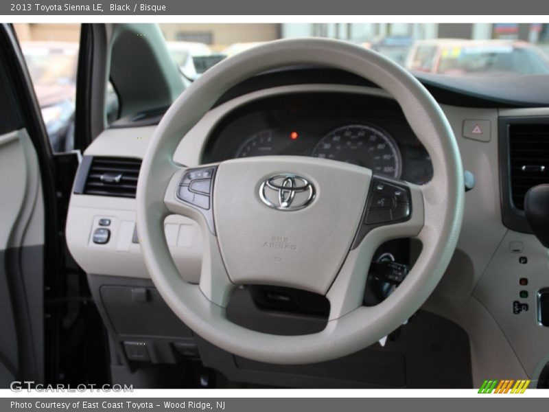 Black / Bisque 2013 Toyota Sienna LE