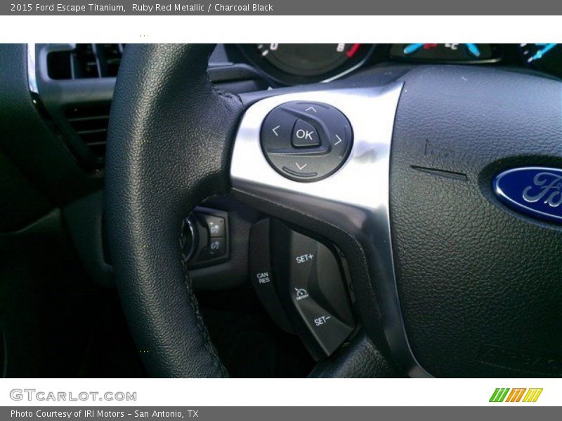 Ruby Red Metallic / Charcoal Black 2015 Ford Escape Titanium