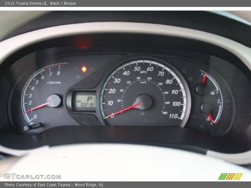 Black / Bisque 2013 Toyota Sienna LE