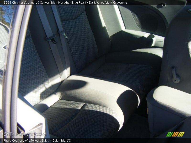 Marathon Blue Pearl / Dark Khaki/Light Graystone 2008 Chrysler Sebring LX Convertible