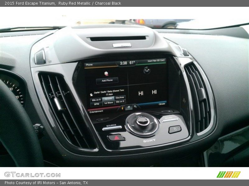 Ruby Red Metallic / Charcoal Black 2015 Ford Escape Titanium