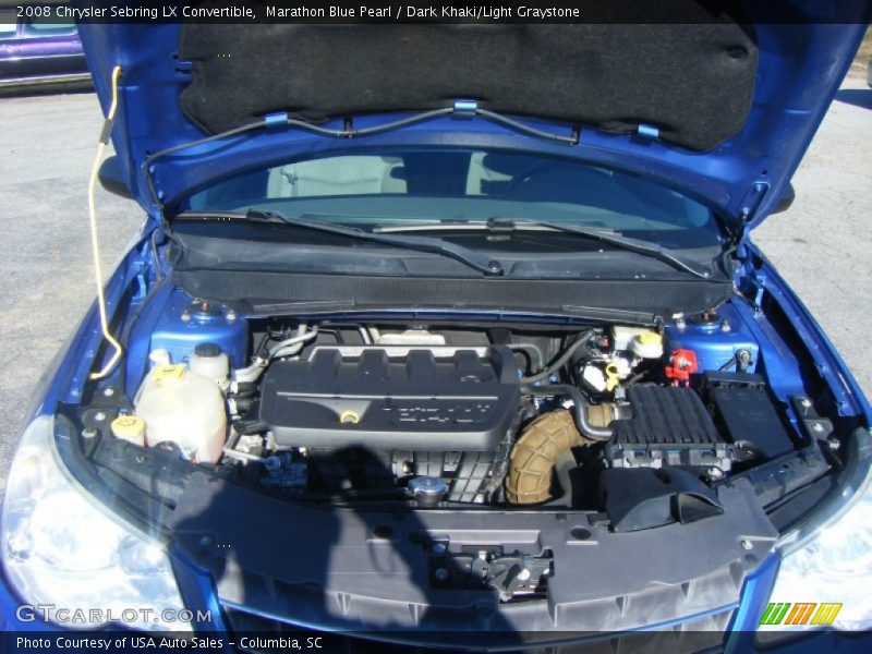 Marathon Blue Pearl / Dark Khaki/Light Graystone 2008 Chrysler Sebring LX Convertible