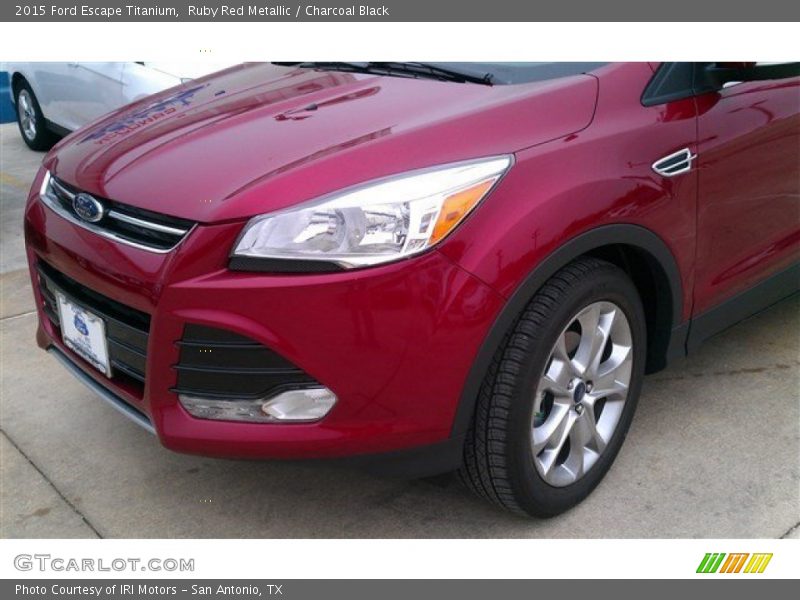 Ruby Red Metallic / Charcoal Black 2015 Ford Escape Titanium