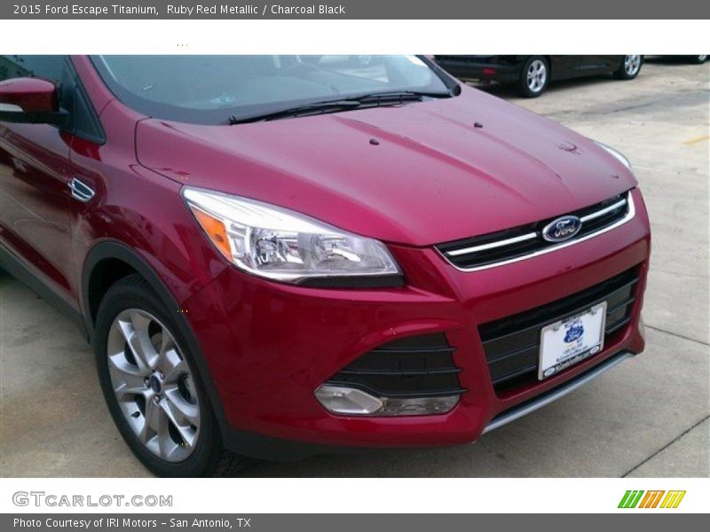 Ruby Red Metallic / Charcoal Black 2015 Ford Escape Titanium