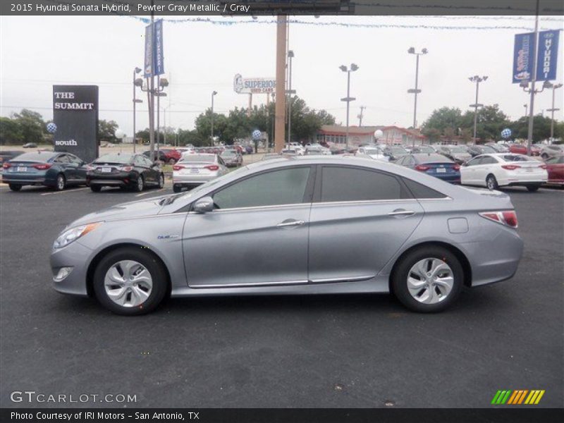 Pewter Gray Metallic / Gray 2015 Hyundai Sonata Hybrid