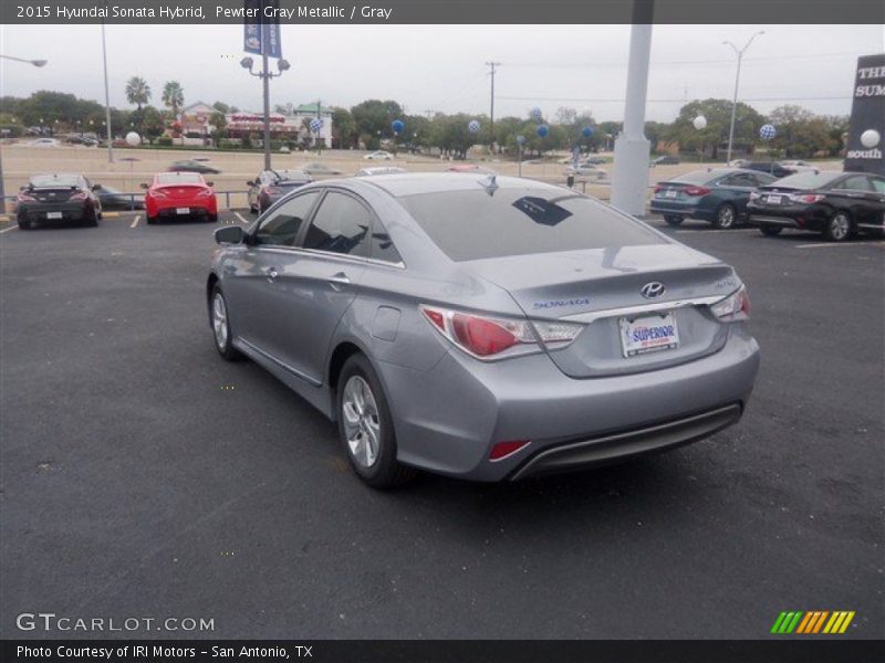 Pewter Gray Metallic / Gray 2015 Hyundai Sonata Hybrid