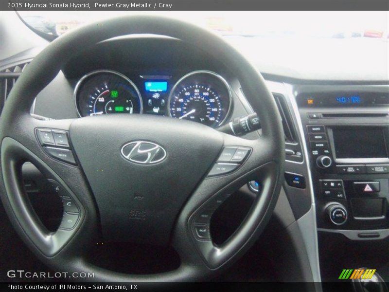 Pewter Gray Metallic / Gray 2015 Hyundai Sonata Hybrid