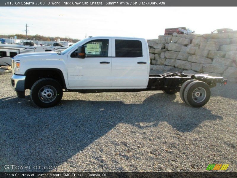 Summit White / Jet Black/Dark Ash 2015 GMC Sierra 3500HD Work Truck Crew Cab Chassis