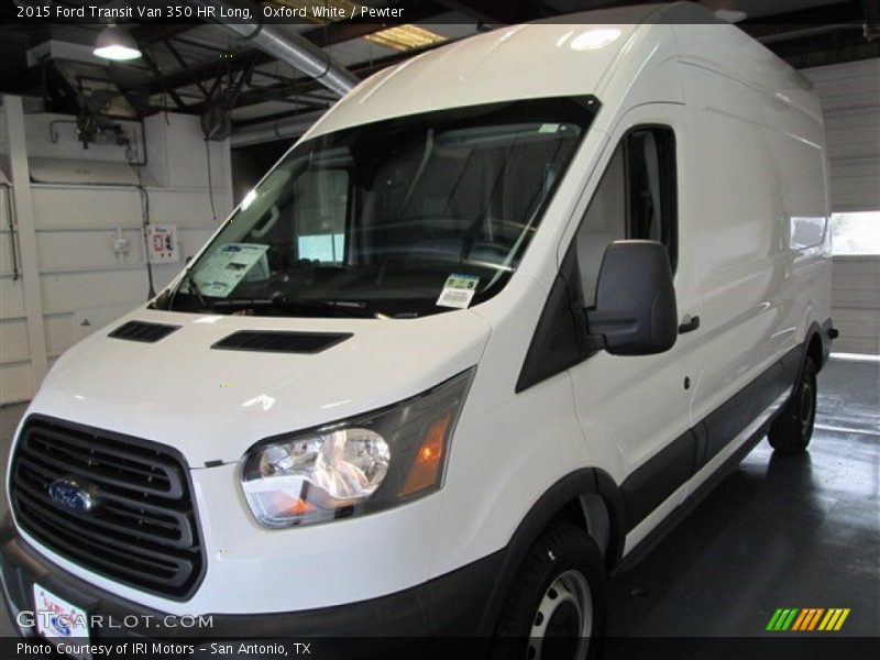 Oxford White / Pewter 2015 Ford Transit Van 350 HR Long