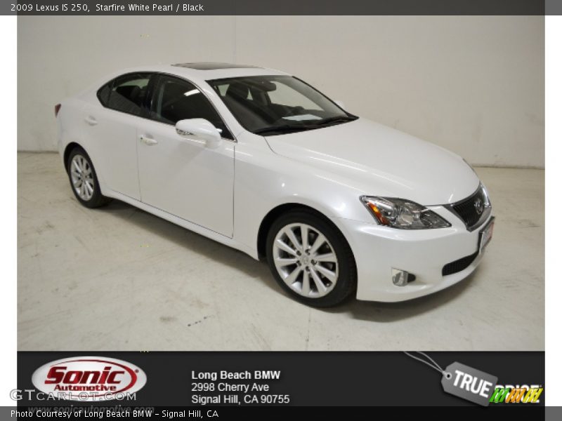 Starfire White Pearl / Black 2009 Lexus IS 250