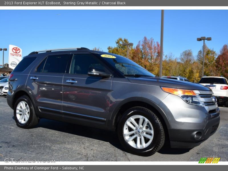 Sterling Gray Metallic / Charcoal Black 2013 Ford Explorer XLT EcoBoost