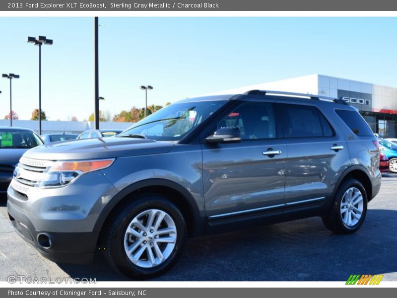 Sterling Gray Metallic / Charcoal Black 2013 Ford Explorer XLT EcoBoost
